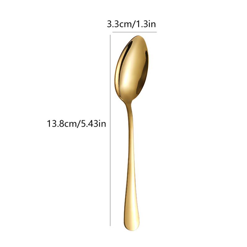 304 Edelstahl Gewürzlöffel Kaffeelöffel Eis Dessertlöffel Mini Rührlöffel Küchenzubehör Geschenk