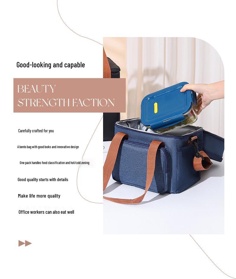 Cationic Oxford Double Handle Insulated Lunch Bag