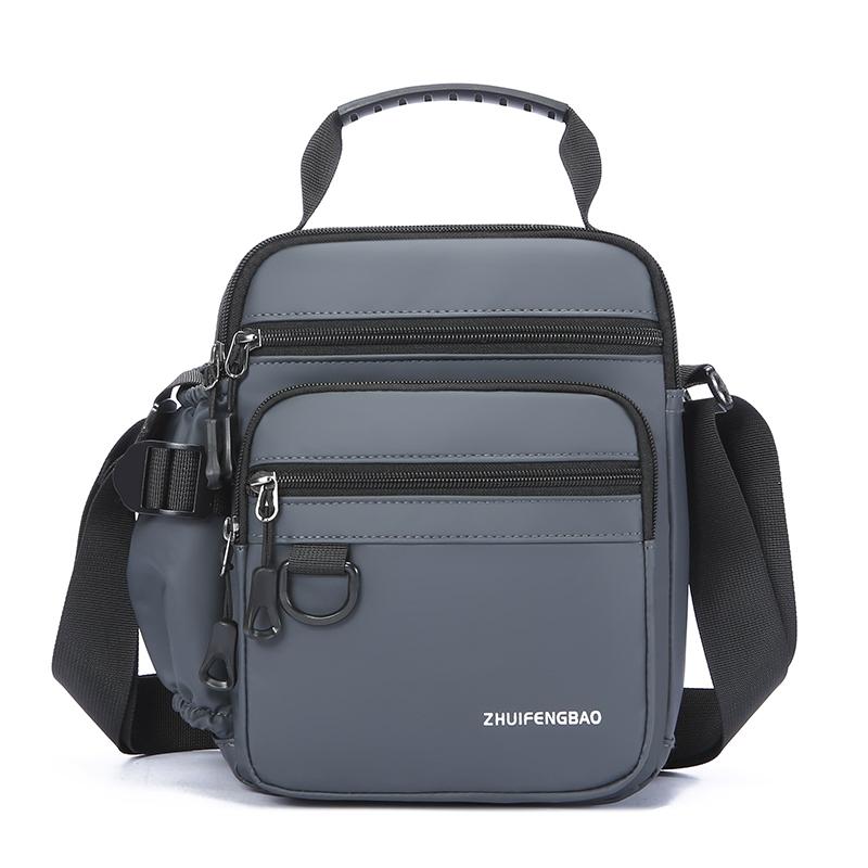 

Модна повсякденна чоловіча сумка, сумка-тоут, високоякісна чоловіча сумка через плече, дорожня сумка, стильна чоловіча сумка через плече з кишенею для пляшки сірий колір