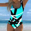 Costume da Bagno Intero Sexy Estivo con Stampa a Griglia Marmo, Vestibilità Slim, Schiena Profonda a U, Costume da Bagno alla Moda Attira l'Attenzione per Spiaggia, Piscina, Vacanza