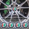 4 Stück 56mm Felgendeckel Aufkleber Auto Emblem Abzeichen Dekoration für Giulia Stelvio 156 Tonale Brera Giulietta Disco Vola
