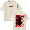 Camiseta Gráfica Vintage Lavada de Anime Baki Yujiro Hanma para Hombre, Camisetas Retro de Manga Oversize, Ropa Casual d 2254