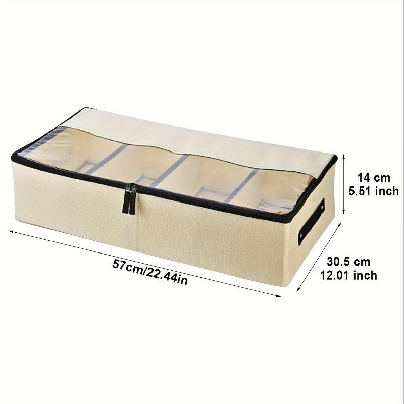 Fabric dust-proof and moisture-proof transparent folding shoe box space-saving shoe cabinet for home use, and a perfect stora