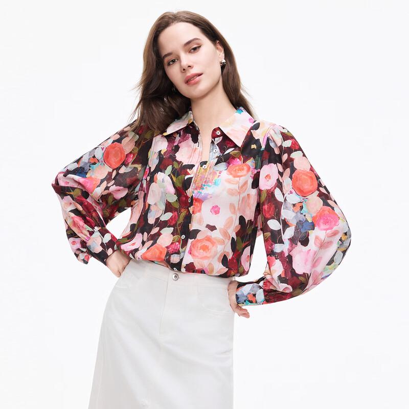 

TATO Flower Realm Watercolor Print Long Sleeve Shirt M