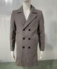 2024 Autumn/Winter Men's Plaid Woolen Coat: Mid-Length, Warm, European Size