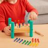 Plastic Nail Double Sides Pegboard Toy Montessori Baby Hammer Hit Wooden Toys  Children Kids Boys