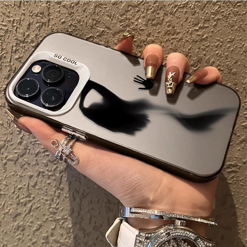 Sexy Phantom Style Phone Case for iPhone 16 15 14 13 12 11 Pro Max XS X XR 8 7 Plus  Plating Matte Shockproof Back Cover