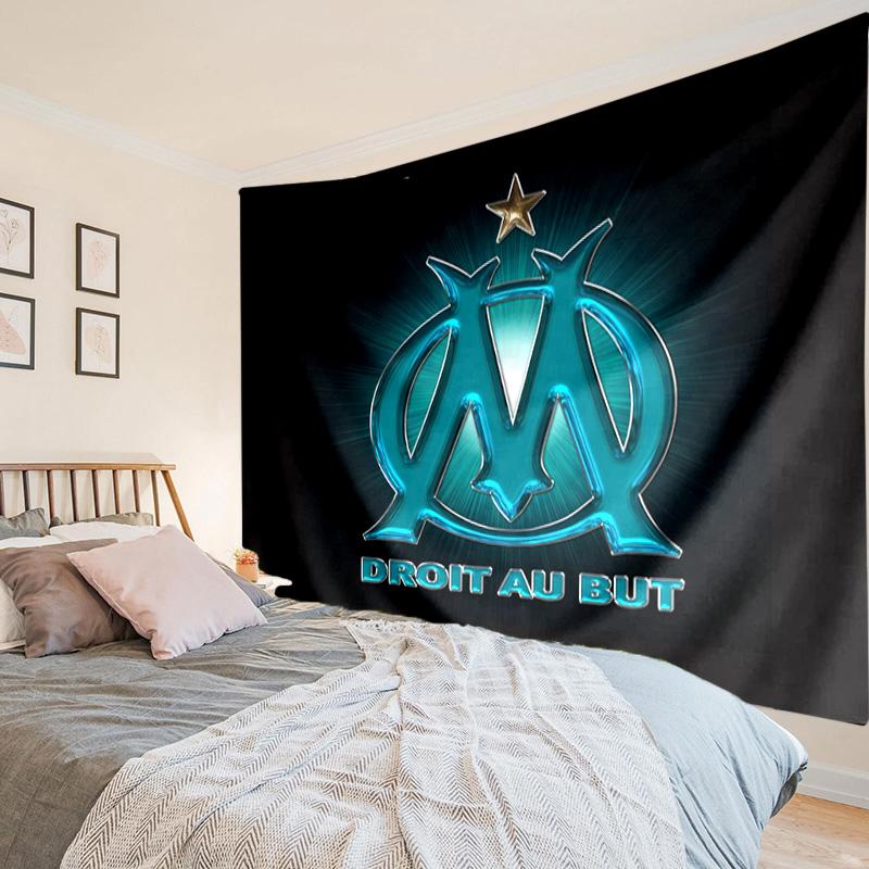 1PC Stars Guide Olympique Marseille Tapestry Hanging for Bedroom,Livingroom, Playroom,Decor Art Room Wall Tapestry Holiday and Birthday Gifts
