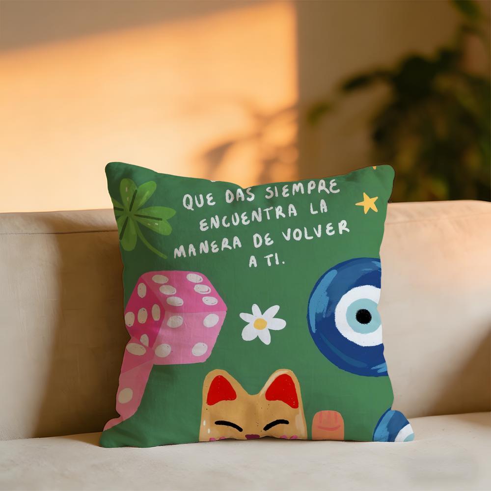 

Funny Turkish Lucky Blue Evil Eye Cushion Cover Cozy Velvet Throw PillowSoft Warm Cushion For Sofa Bed 30X30cm