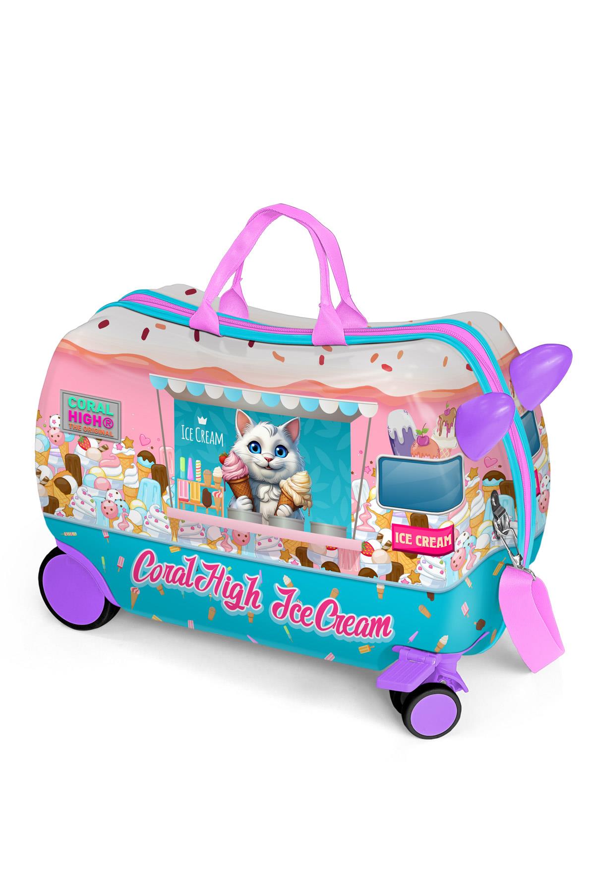 

Дитяча валіза Coral High Kids Colorful Ice Cream Cat з візерунком 16357