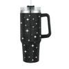 Diamond-encrusted Diamond Thermo Silver Water Cup Starbucks Cup Car Handle Cup 304 Steel Office Home