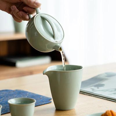 Big Mouth Song Porcelain Teapot Chinese Ceramic Kettle Green Teapot Tea Ceremony Set Milk Oolong Tea Teaware Type