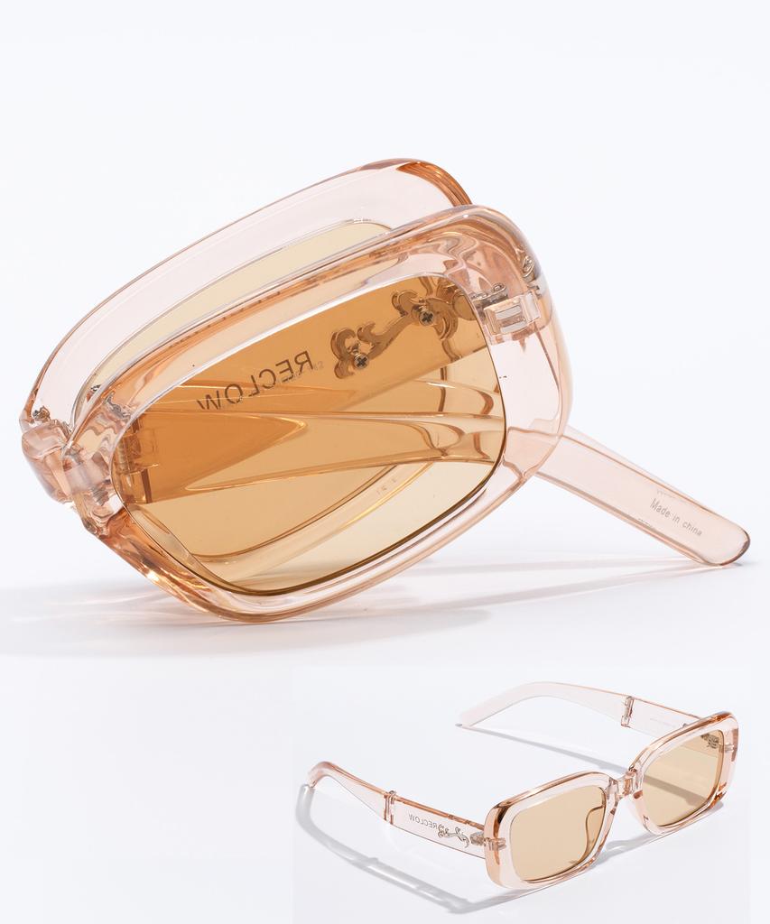 Likkeullou Rc Maye Folder Sunglasses Peach