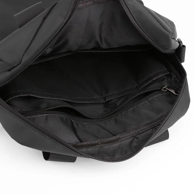 Men's High-capacity Shoulder Bag Nylon Oxford Cloth Business Travel Crossbody Bag A4 File Book Work Bag Business Trip Handbag