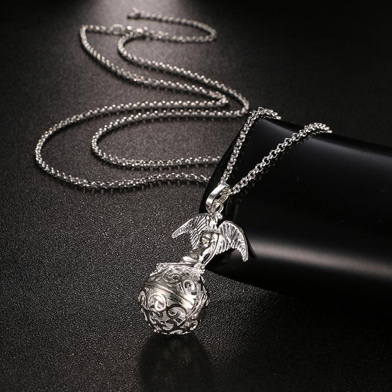 Neue Aromatherapie Ätherisches Öl Diffusor Halskette Schmuck Quadratisch Hohl Parfüm Medaillon 16MM Musik Kugel Damen Anhänger Zubehör