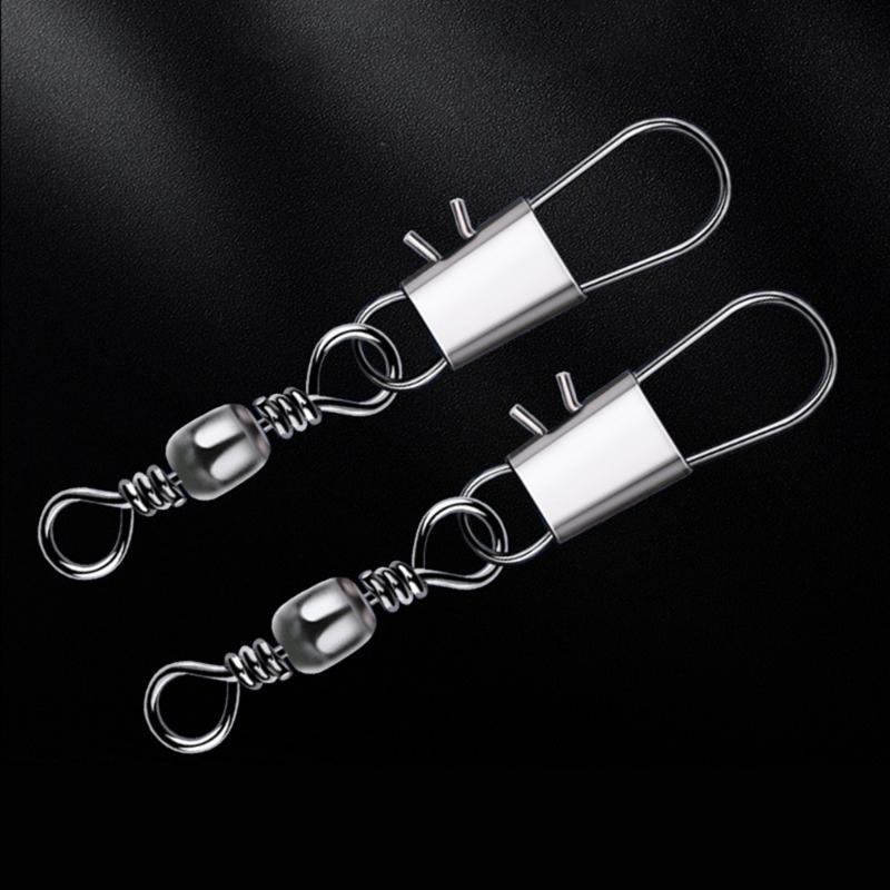 200Pcs High Carbon Steel Fishing Barrels Swivels Fishing Barrels Line Connectors Fishing Lures Connectors Tool Enduring