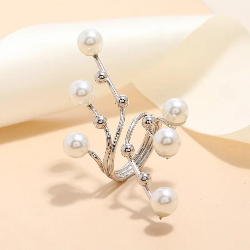 Creative Faux Zircon Geometric Personality Ring Delicate Hand Zircon Party Accessories