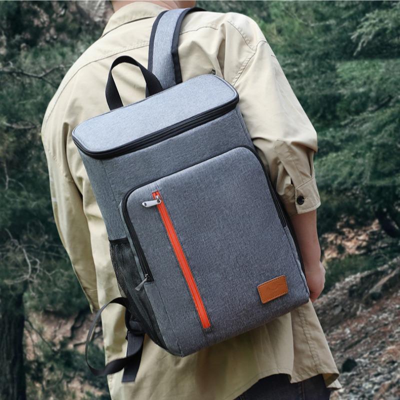 Large Insulated Picnic Bag Lunch Backpack Cooler Bag Oxford Fabric Rectangular Travel Beer Cooler with PEVA Lining