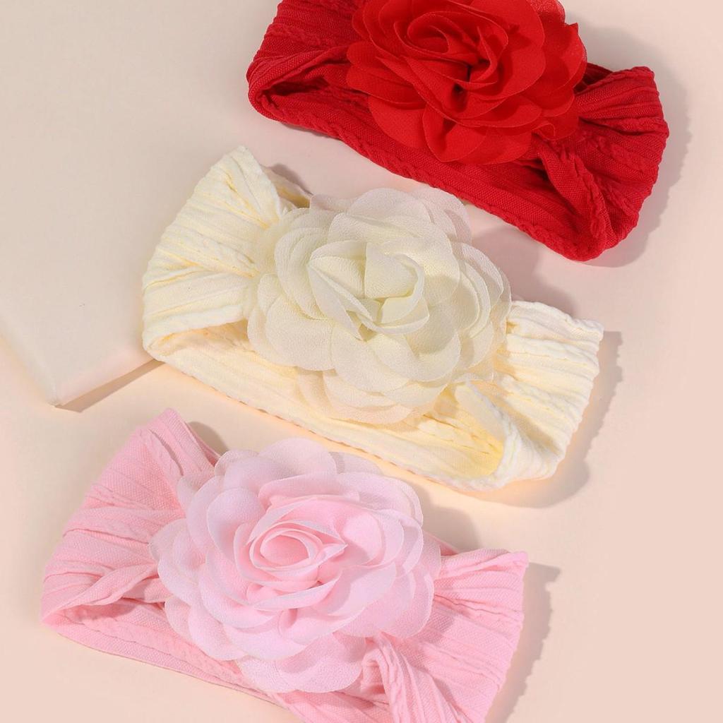 Soft, Skin-Friendly Baby Headband Set with Elastic Chiffon Flower, Cute Hair Accessories