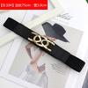 Elastic Black Modern Waist Belt For Women With Adjustable Features Complementing Skirts And Dresses Effortlessly