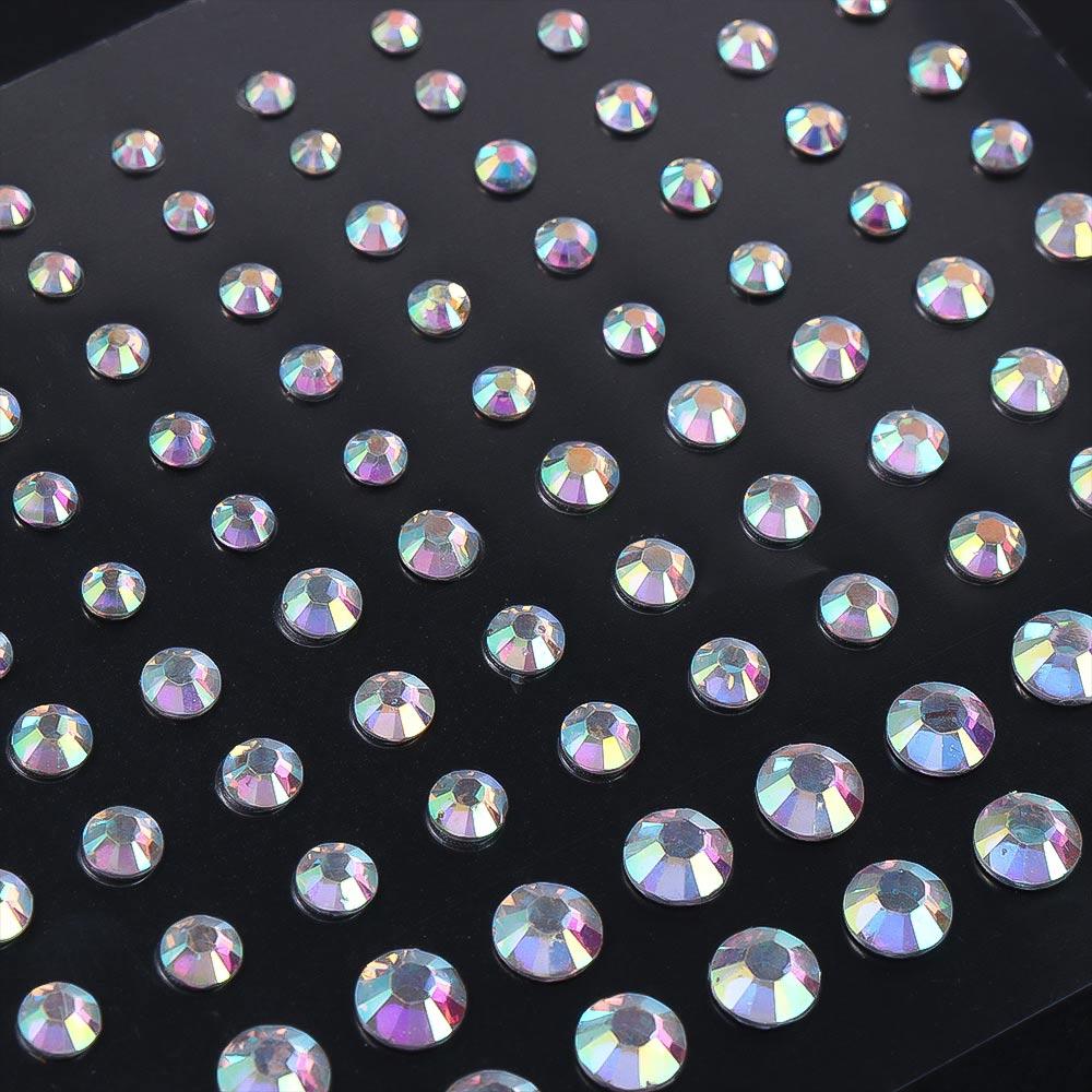 Crystal Jewelry Stickers Festival Makeup Decoration Rhinestone Stickers Face Body Colored