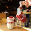 1pc 260ml 320ml Stainless Steel Insulated Cup Coca Cola Same High Beauty Water Bottles Coffee Cup Portable Dual Drink Office Cup