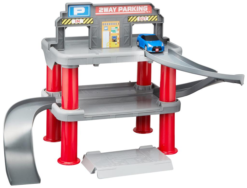 TAKARA TOMY Tomica 2WAY Long Play First Tomica Chushajo Set Mini Car Toy Ages 1.5+