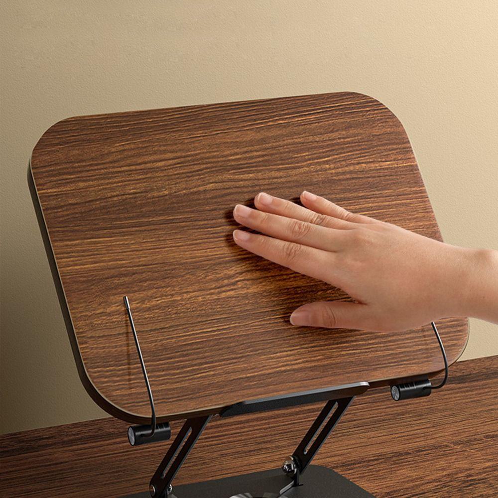 Foldable Reading Rack 360° Rotating Base Laptop Holder Thick Book Stand Desktop Riser
