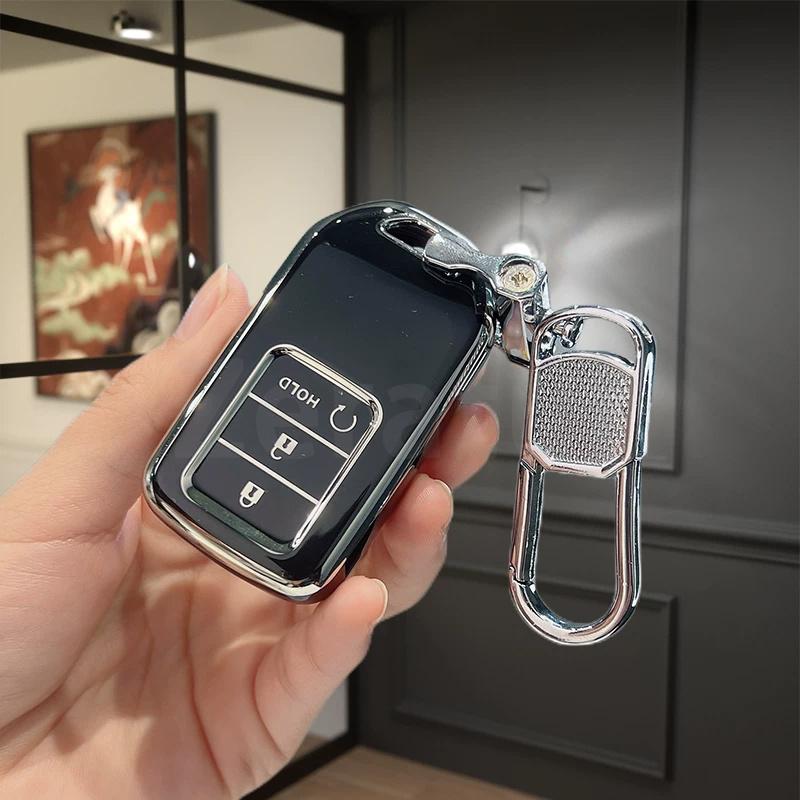 2/3/4/5 Buttons Tpu Car Key Cover Case For Honda Crv Xr-V Cr-V Fit Civic Accord Hr-V Hrv City Odyssey Shell Fob Holder Keyless