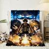 Hot Anime Attack On Titan Throw 240g Flannel Blanket Lightweight Soft Skin-friendly Summer Thin Throw Blanket