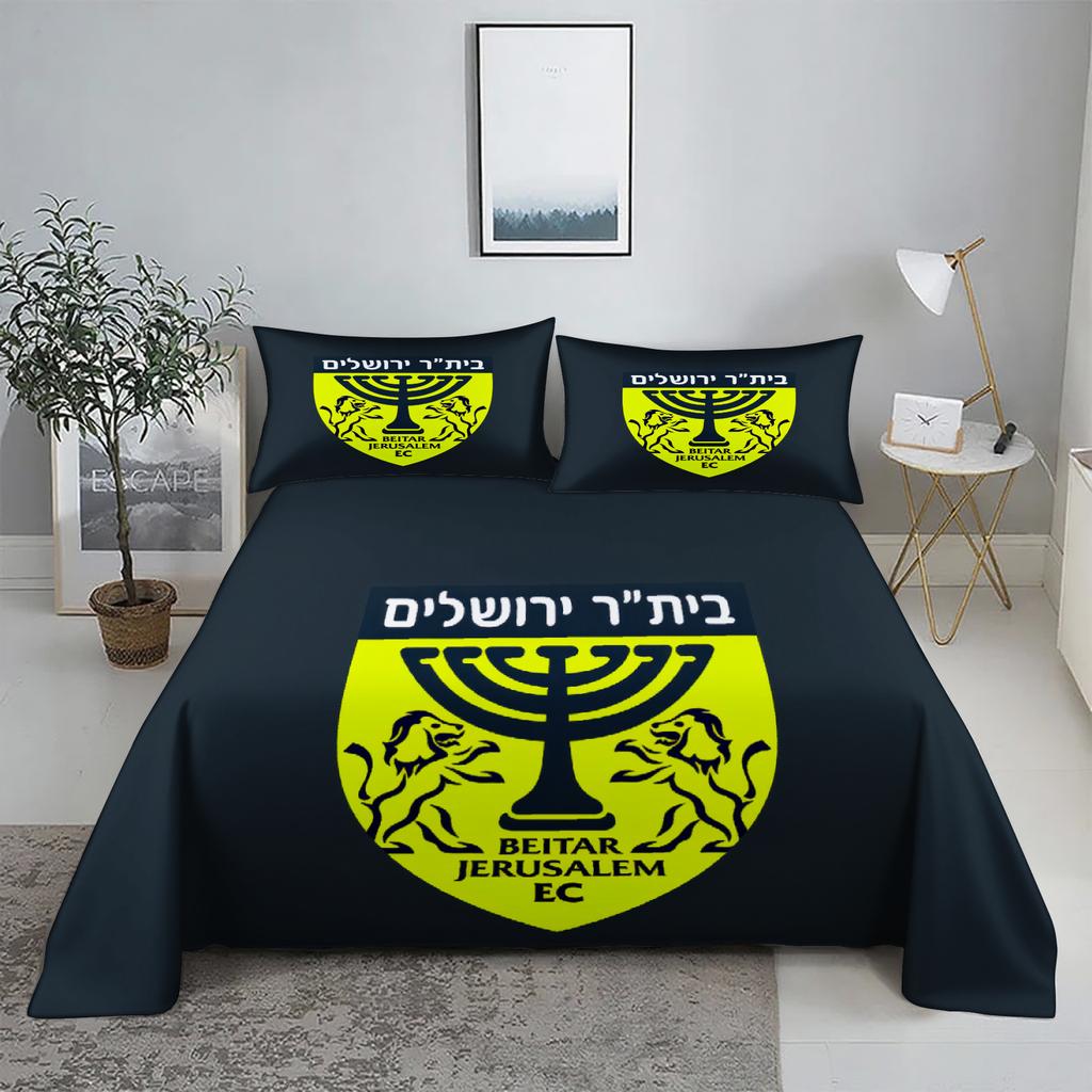 3pcs FC Beitar Jerusalem Bedding Set Israel Football Bed Set Single Twin Queen King Size Full Set Bed Linen Bedding for Children