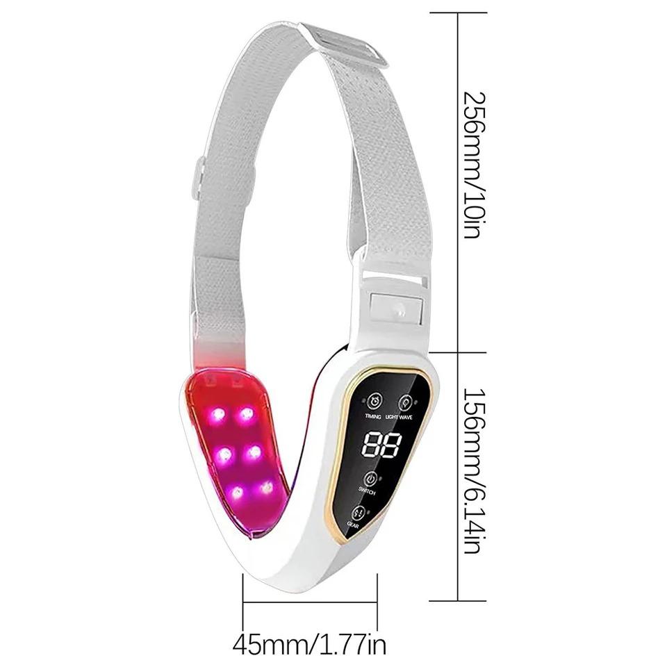 KBT Dispozitive de terapie cu lumină LED pentru față Bandaj fotonic Microcurenți Banda de slăbire Eliminați Liftarea bărbiei duble Dispozitiv de ridicare a obrajilor în formă de V