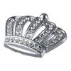 2pcs Crystal Crown Car Sticker,Sliver Metal Crown Emblem Badge Sticker Car Accessories Car Side