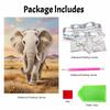 5D Round Pearl Painting Kit Majestic Elephant Pattern DIY Handmade Rhinestone Art Home Interior Decor Gift