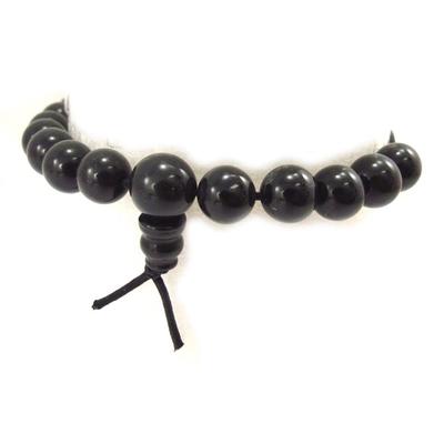 [K3061] - Black 'Minéralia' Designer Bracelet