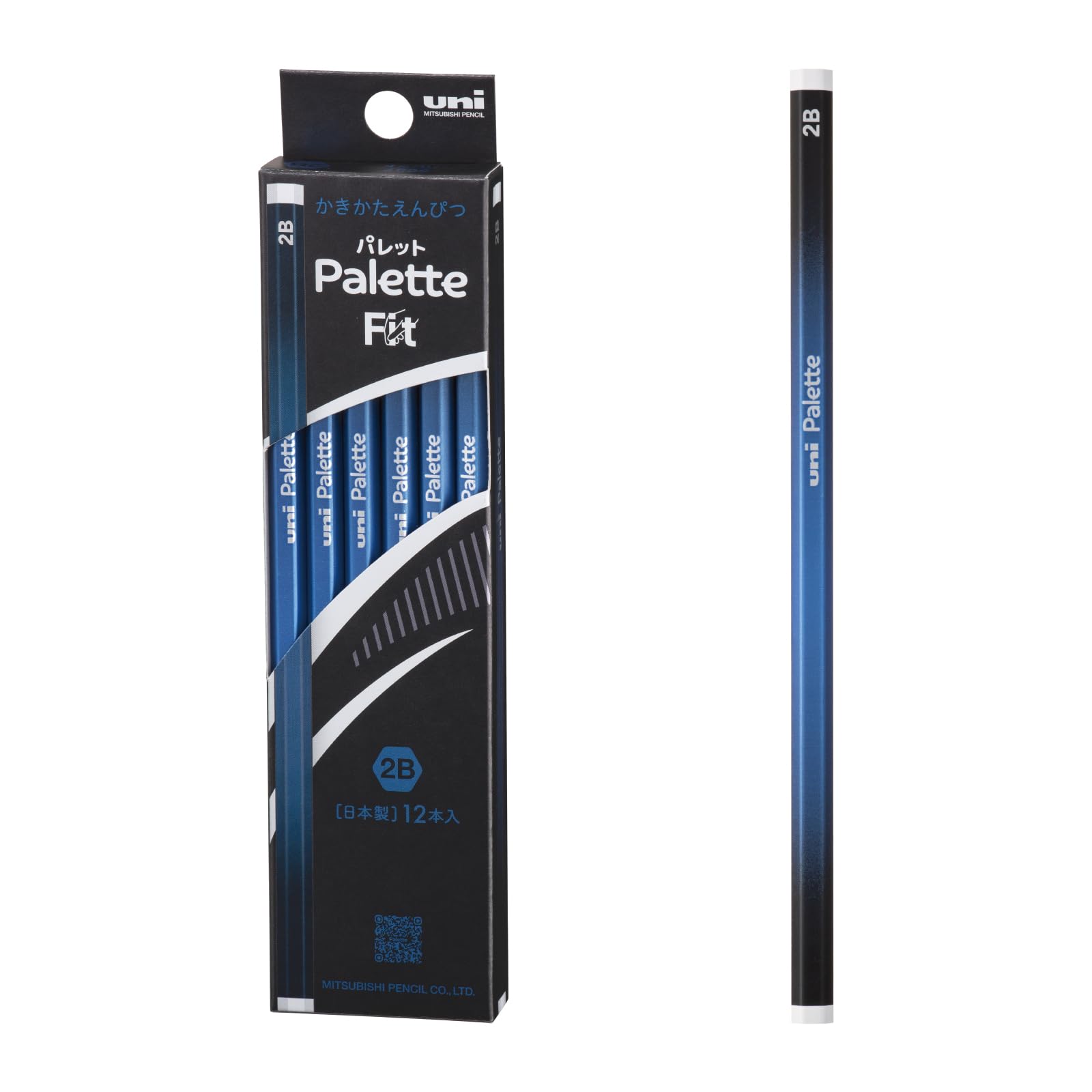 Mitsubishi Pencil Uni Palette Fit 2B Writing Metallic 1 dozen Pencil, Navy, (K56572B)