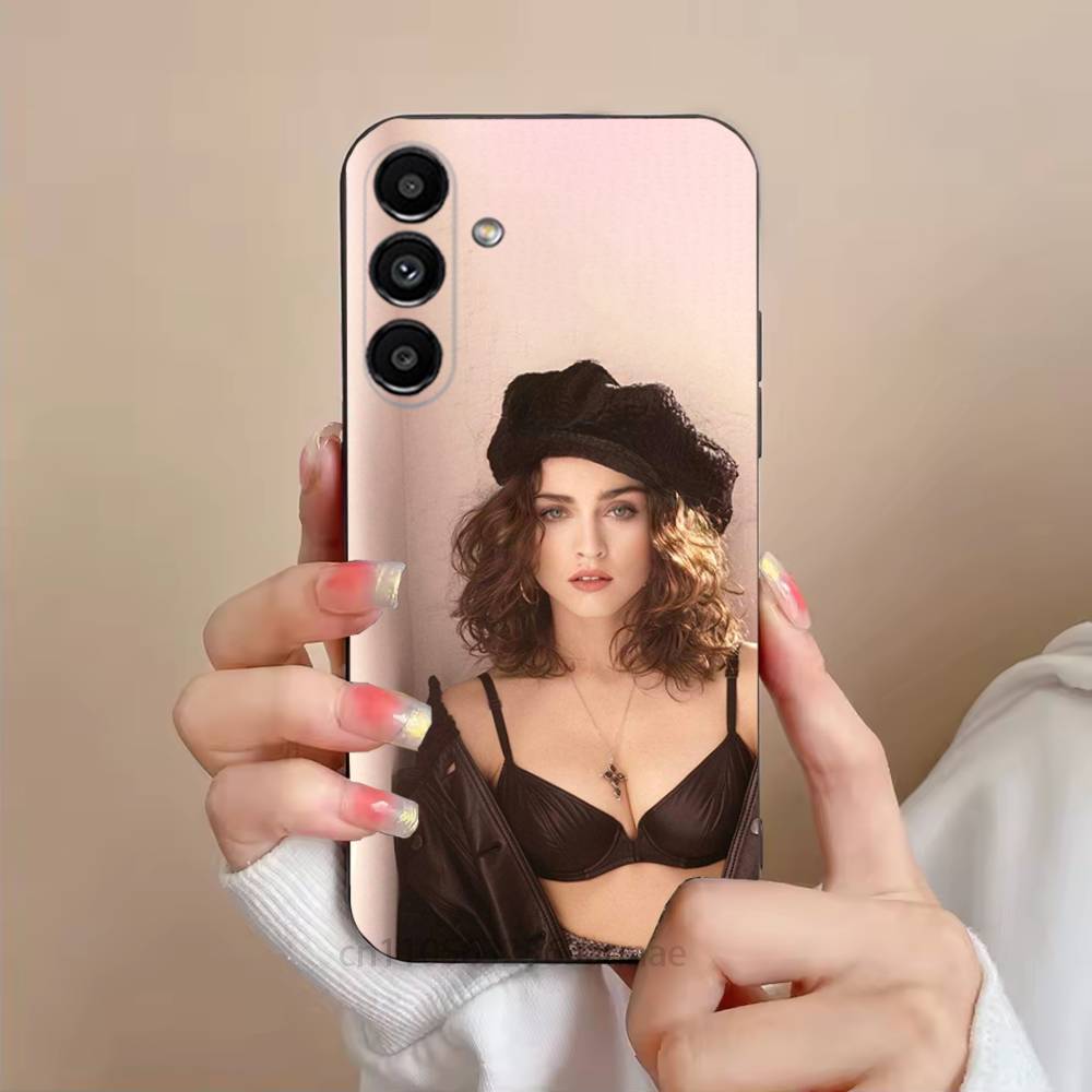 M-Madonna-S 80s Phone Case For Samsung S25,24,23,22,21,S20,Ultra,Plus,FE Black Soft Cover