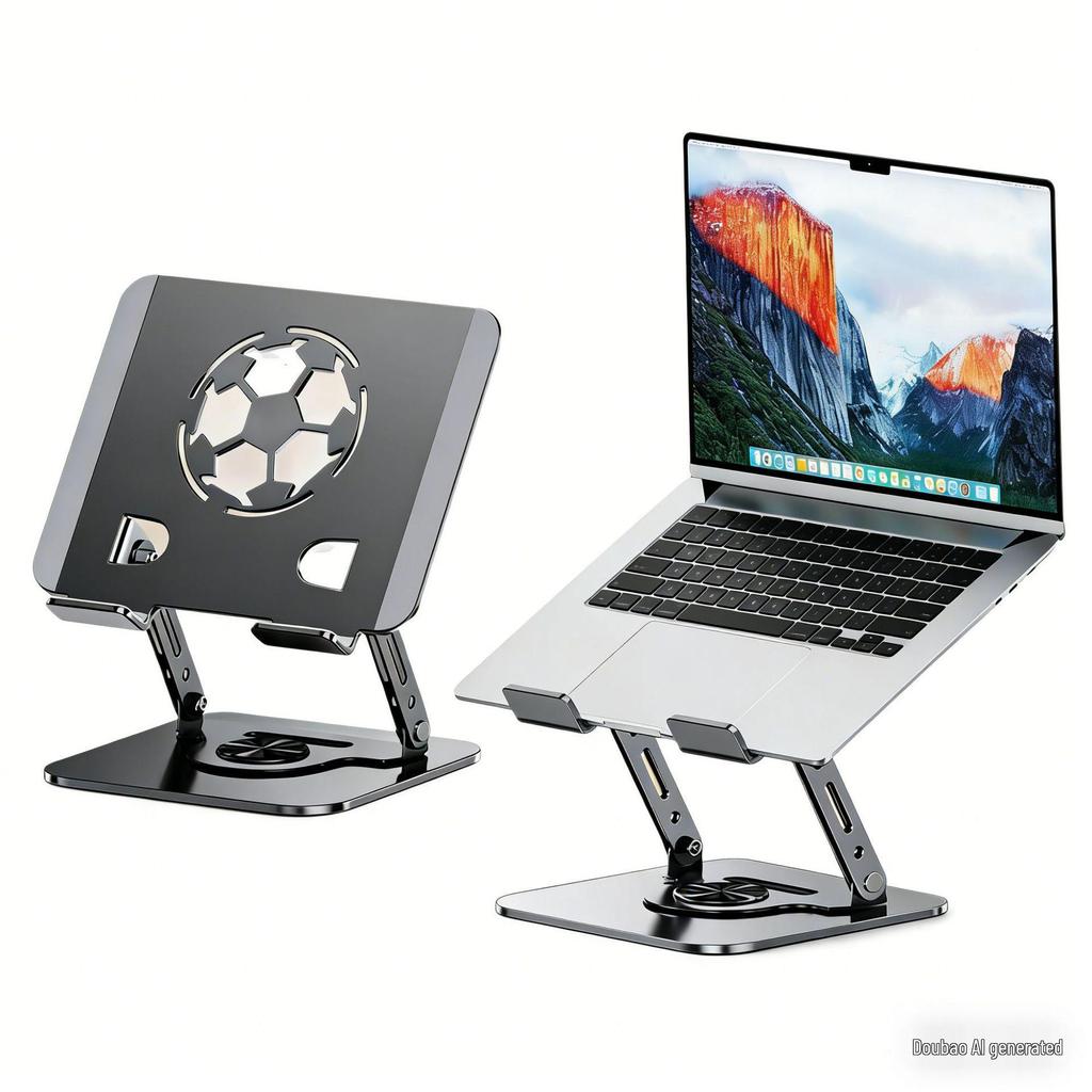 All-Metal Rotating Folding Tablet & Laptop Stand for Desktop and Online Classes