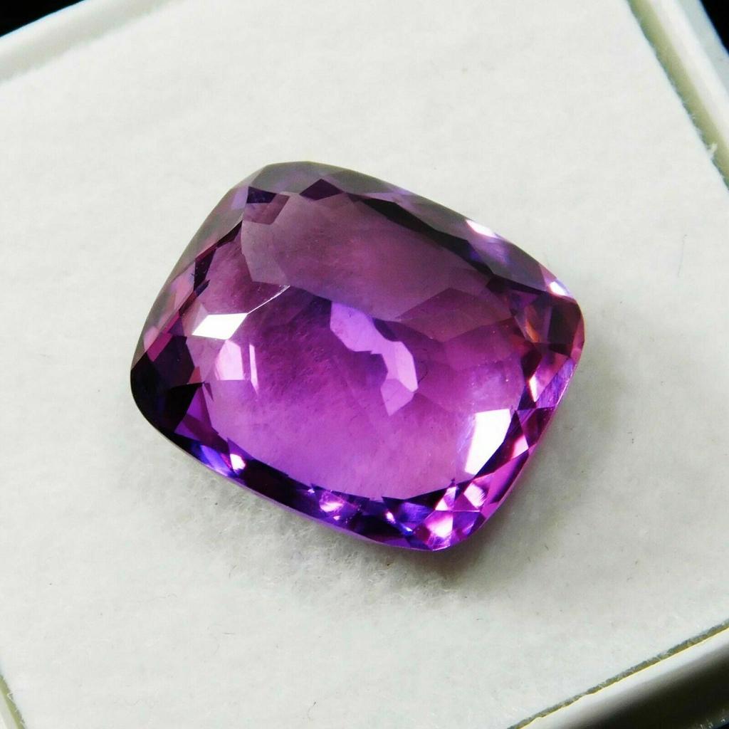 Natural Purple Tanzanite Loose Gemstone 9.13 Ct Cushion Cut for Jewelry Making and Gem Collections