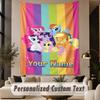 Custom Text Printed Tapestry My Little Pony Pattern Large Wall Hanging Indoor Room Decor
