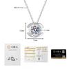 1ct Moissanite Pendant Necklace Cross Chain Chic Style Daily Wear Women