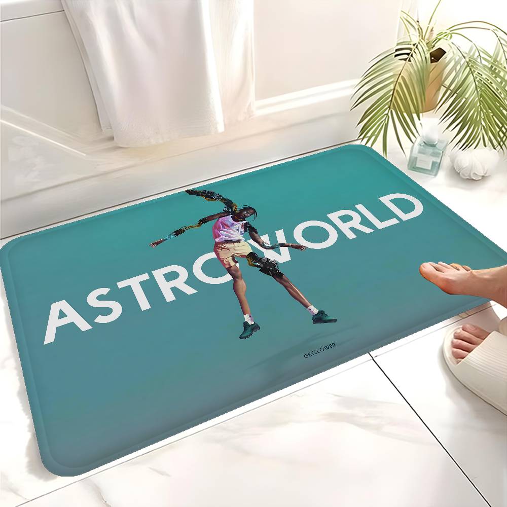 Travis Scott Astroworld Door Mat Cheaper Anti-slip Modern Living Room Balcony Printed Bedside Mats