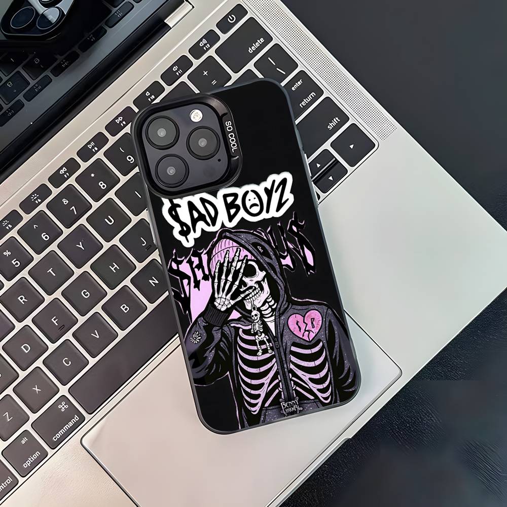 $AD BOYZ 4 LIFE For iPhone 17,16,15,14,13,12,11,Pro,MAX,Plus Black Shockproof Candy Matte Cover
