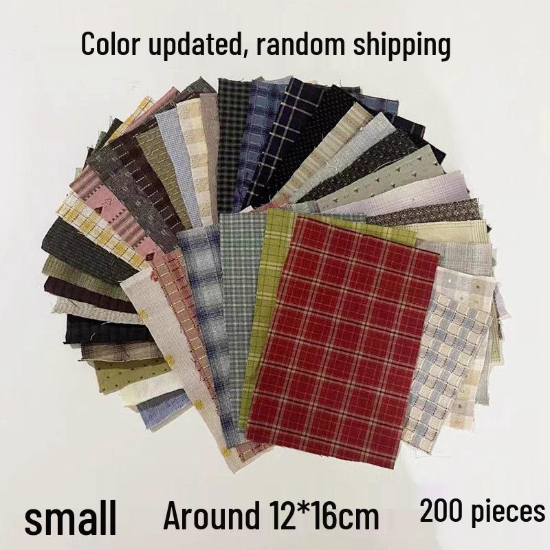 Pre-dyed Small Fabric Scraps for Doll Clothes and Patchwork Quilts with Needle by Hai Leide Zhu