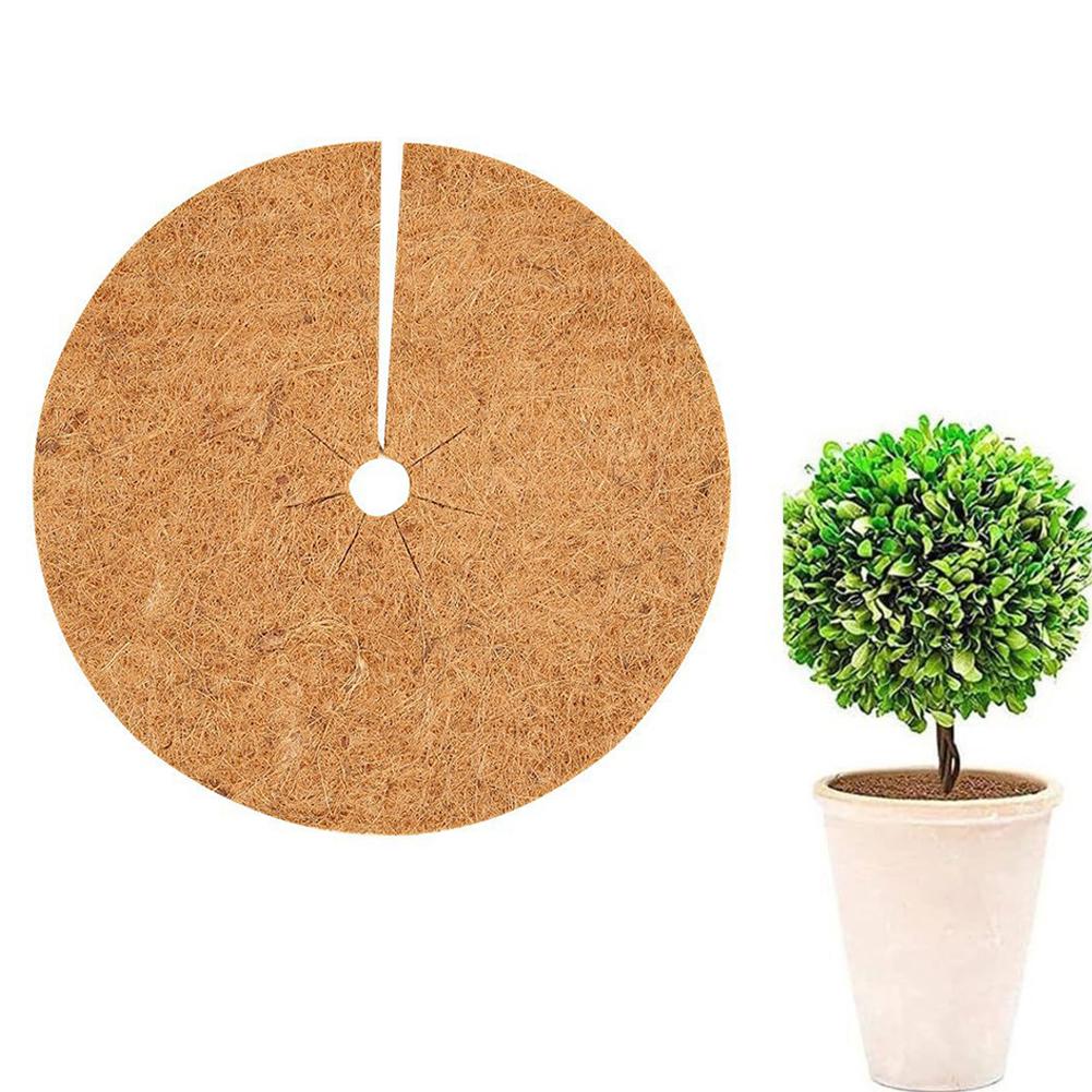 Natural Coco Coir Fiber Tree Mulch Ring Protector Organic Mat for Indoor Outdoor Disc Plant Cover Flower Pot