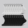 5 Pairs Men Love Heart Socks Casual Ribbed Crew Socks with Black White Hearts Breathable Sweat-Absorbent Athletic Socks for Sports Running