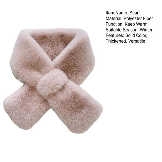 Damen Halstuch Einfarbig Weiche Haptik Warm Winddicht Kältebeständig Nackenwärmer Verdickt Kältebeständig