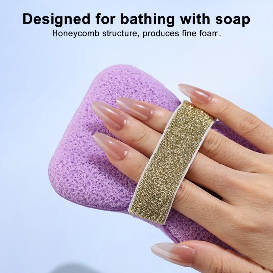 1/2Pcs Bathing Sponge Soap-Saving Bags Rich Foam Soft Skin Delicate