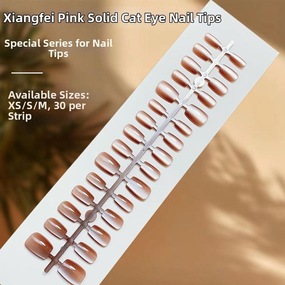 30Pcs Cat's Eye Press On Nails Full Cover Nail Tips Popular Press On Fake Nails for Nail Art