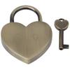 1pcs Couple Vintage Style Heart Padlock Gold Tone Heart Shaped Love Lock Metal Padlock Craft Supplies